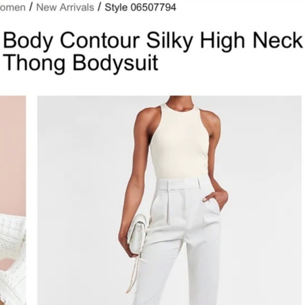 Express Body Contour Silky High Neck Thong Bodysuit- New With Tags!